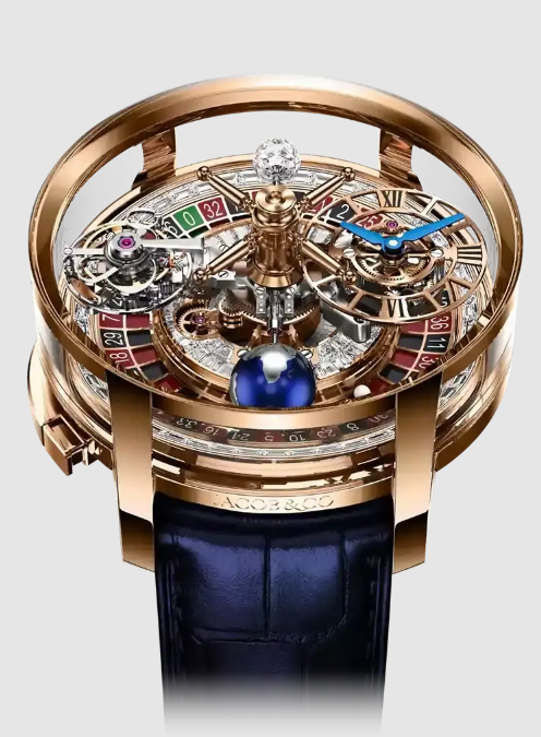 Jacob & Co astronomia casino ROSE GOLD WITH BAGUETTE DIAL replica watch AT160.40.AB.AE.A